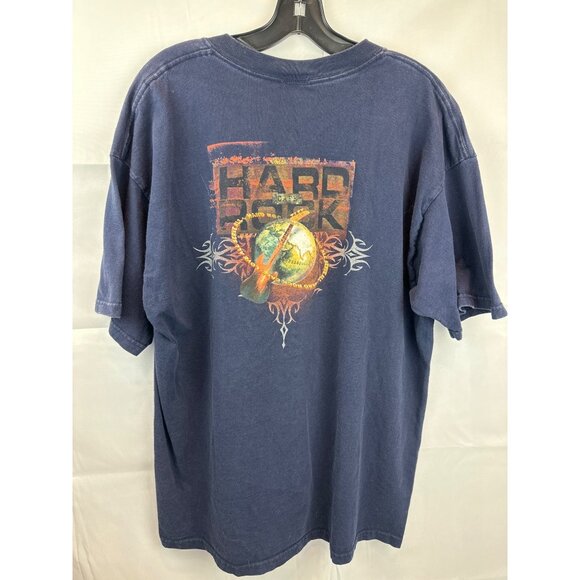 Hard Rock Cafe Las Vegas X-Large Navy Blue Graphic T-Shirt Made In USA Cotton Te - Picture 5 of 6